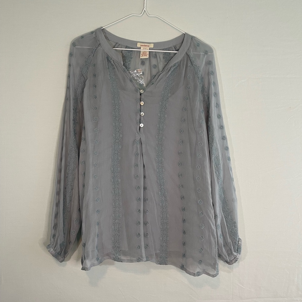 Sundance silk blouse NWT